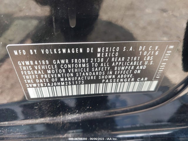 3VW2B7AJ0HM251173 Volkswagen Jetta 1.4t S