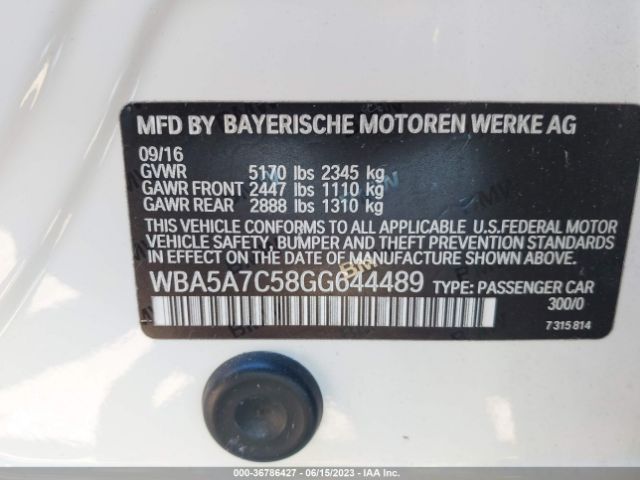 WBA5A7C58GG644489 BMW 5 Series 528i Xdrive