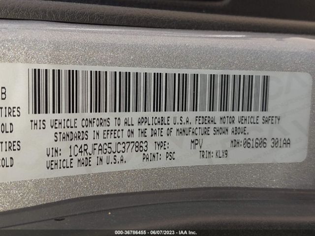 1C4RJFAG5JC377863 Jeep Grand Cherokee Altitude