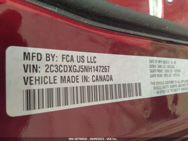 2C3CDXGJ5NH147267 Dodge Charger Scat Pack