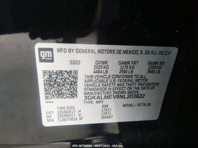 3GKALMEV9NL203622 GMC Terrain Sle