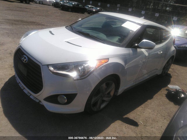 2013 HYUNDAI VELOSTER TURBO W/BLUE INT VIN: KMHTC6AE2DU128591