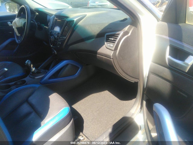 2013 HYUNDAI VELOSTER TURBO W/BLUE INT VIN: KMHTC6AE2DU128591