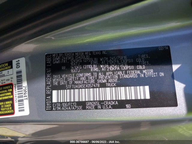 Toyota Tacoma Prerunner 2014 5TFTU4GN5EX057478 Image 11