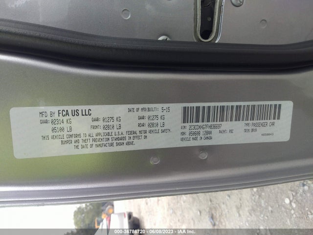 Dodge Charger Sxt 2015 2C3CDXHG7FH836697 Image 9