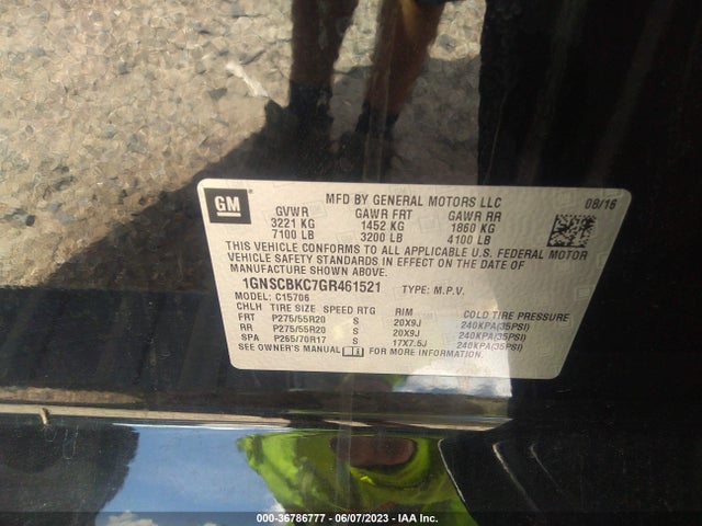 Chevrolet Tahoe Lt 2016 1GNSCBKC7GR461521 Image 9