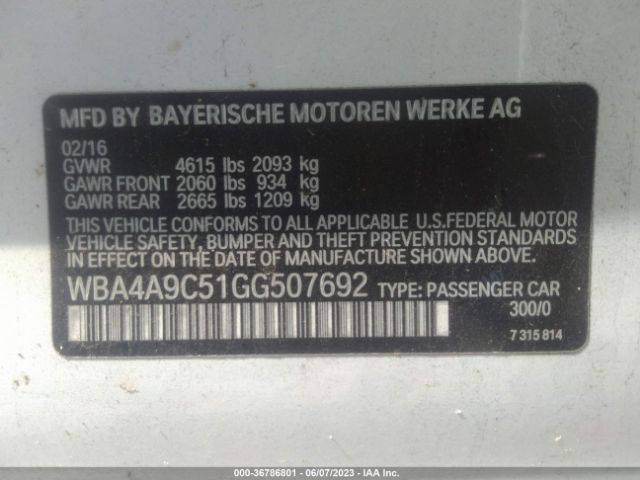 WBA4A9C51GG507692 BMW 4 Series 428i