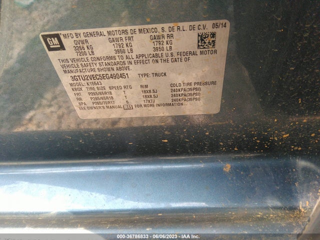 GMC Sierra 1500 Slt 2014 3GTU2VEC5EG490451 Image 10