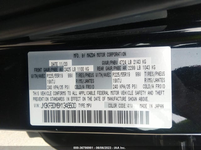 Mazda Cx-5 Grand Touring 2021 JM3KFBDM6M1346500 Image 11