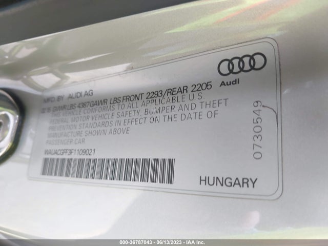 WAUACGFF3F1109021 Audi A3 1.8t Premium