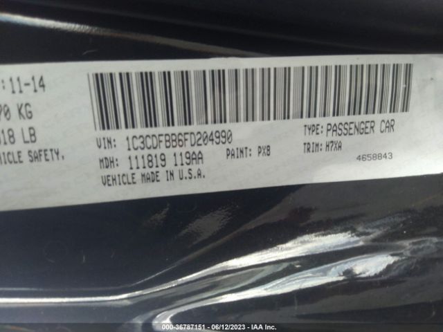 1C3CDFBB6FD204990 Dodge DART SXT