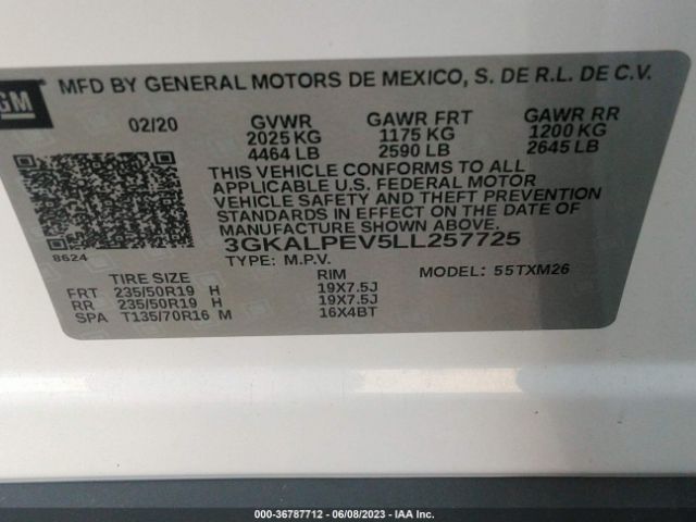 3GKALPEV5LL257725 GMC Terrain Slt