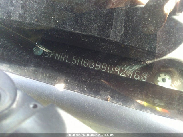 2011 HONDA ODYSSEY EX-L VIN: 5FNRL5H63BB092763