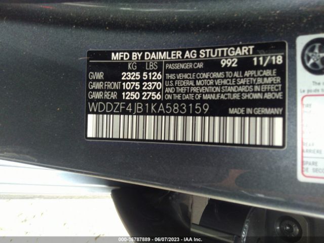 WDDZF4JB1KA583159 Mercedes-Benz E-class E 300