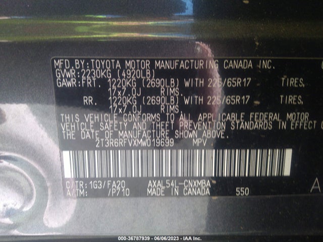 Toyota RAV4 HYBRID 2021 2T3R6RFVXMW019699 Image 9
