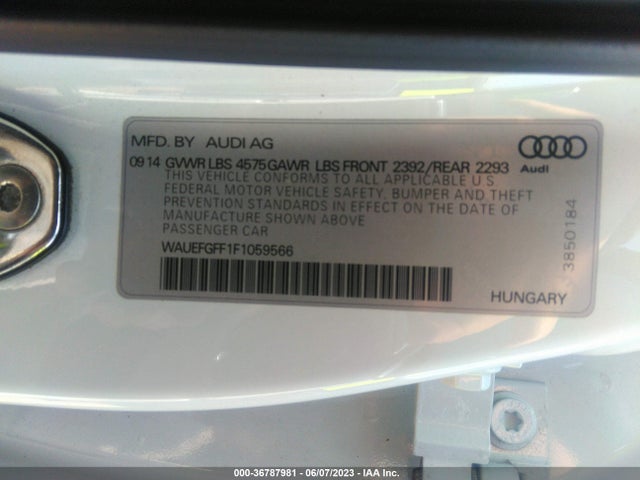 WAUEFGFF1F1059566 Audi A3 2.0t Premium Plus