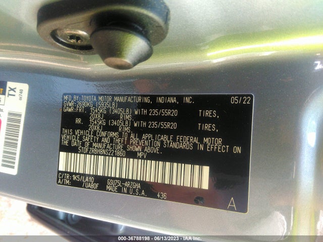 Toyota Highlander Platinum 2022 5TDFZRBH8NS221860 Image 15