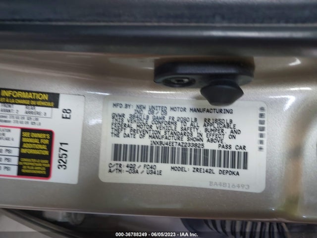Aukcja sprzedaży 2010 Toyota Corolla, vin: 1NXBU4EE7AZ233825, numer aukcji: 36788249