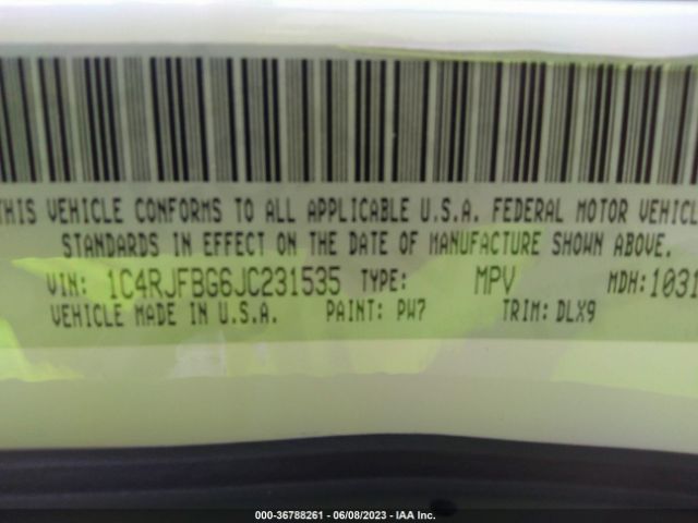 1C4RJFBG6JC231535 Jeep Grand Cherokee Limited