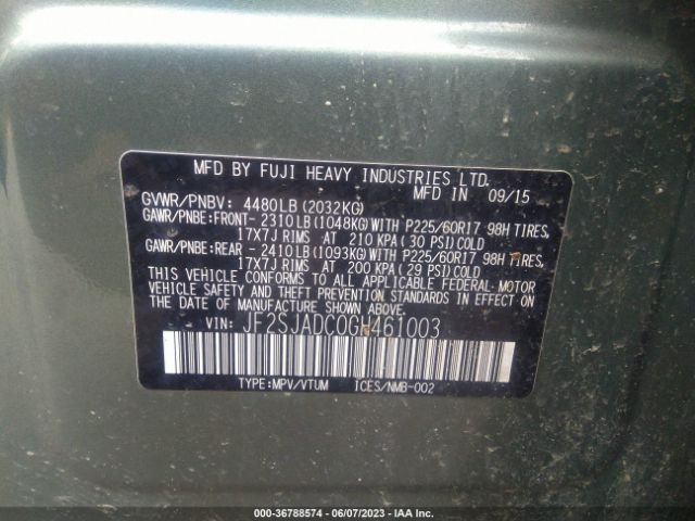 JF2SJADC0GH461003 Subaru Forester 2.5i Premium
