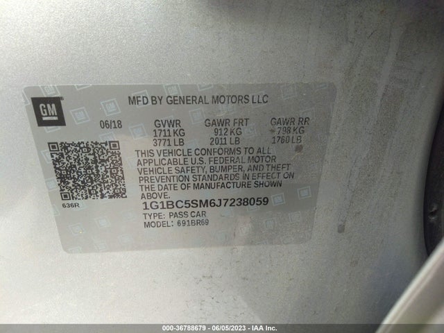 Chevrolet CRUZE LS 2018 1G1BC5SM6J7238059 Image 10