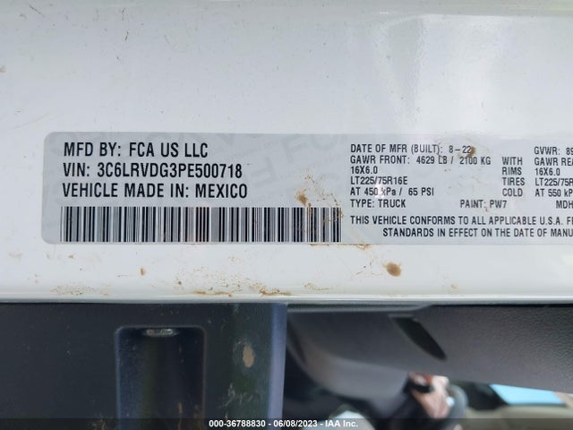 RAM Promaster Cargo Van 2023 3C6LRVDG3PE500718 Image 9