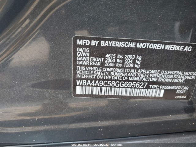 WBA4A9C58GG695627 BMW 4 Series 428i
