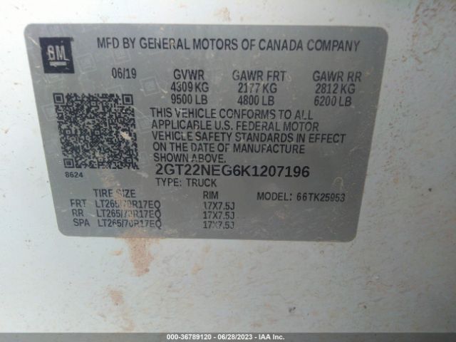 2GT22NEG6K1207196 GMC SIERRA 2500HD