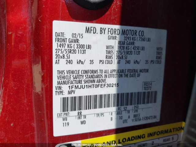 1FMJU1HT0FEF30215 Ford Expedition Xlt/king Ranch