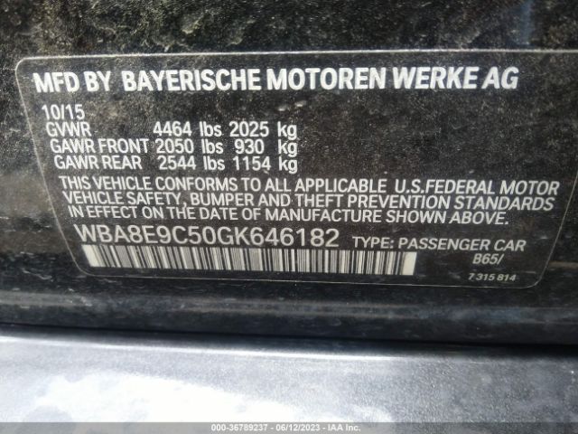 WBA8E9C50GK646182 BMW 3 Series 328i
