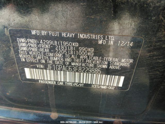 JF1GPAC63F8229885 Subaru Impreza Wagon 2.0i Premium
