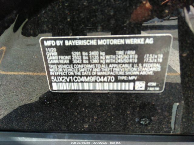 5UX2V1C04M9F04470 BMW X4 Xdrive30i