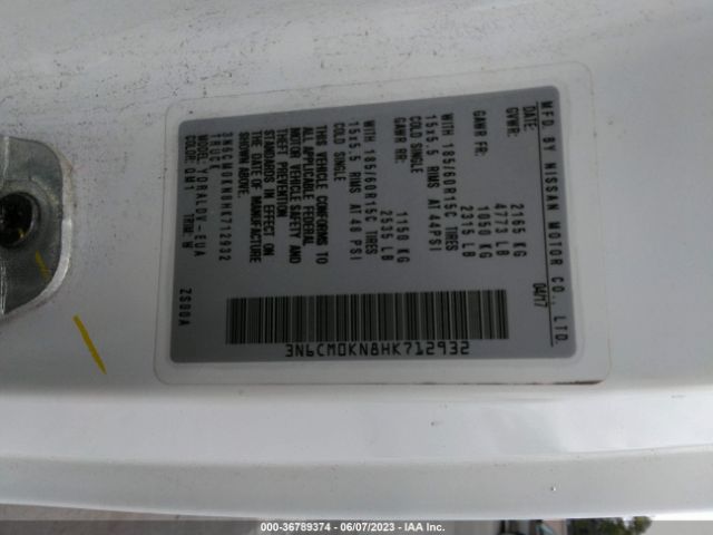 3N6CM0KN8HK712932 Nissan Nv200 Compact Cargo S