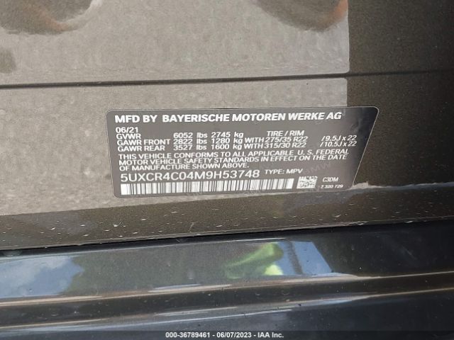 5UXCR4C04M9H53748 BMW X5 Sdrive40i
