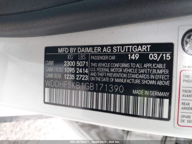 WDDHF5KB1GB171390 Mercedes-Benz E-class E 350
