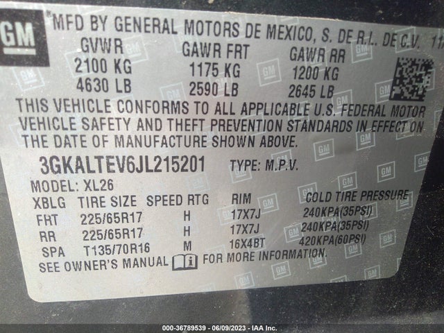 GMC Terrain Sle 2018 3GKALTEV6JL215201 Image 9