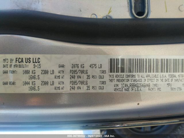 1C4NJRBB4GD546048 Jeep Patriot Sport