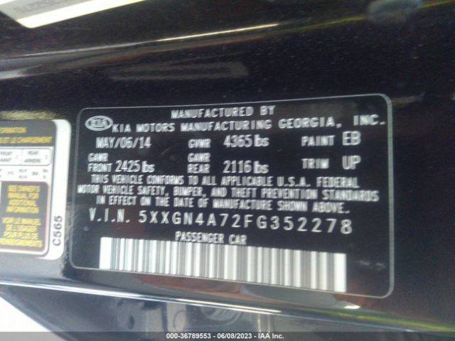 5XXGN4A72FG352278 KIA OPTIMA EX