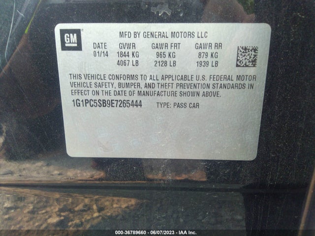 Chevrolet Cruze 1lt 2014 1G1PC5SB9E7265444 Image 9