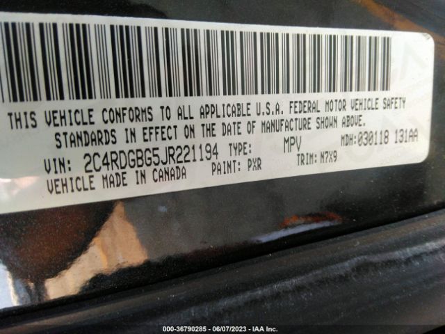2C4RDGBG5JR221194 Dodge Grand Caravan Se Plus