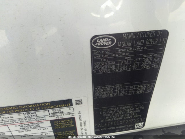 2023 Land Rover Defender, VIN: SALEPFEUXP2172592