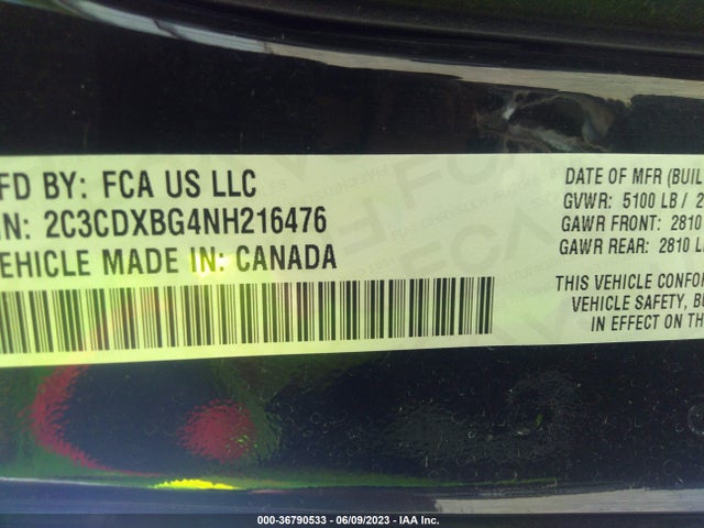 Dodge Charger Sxt 2022 2C3CDXBG4NH216476 Image 9