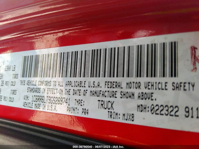 1C6RR6LT9GS269741 RAM 1500 Lone Star