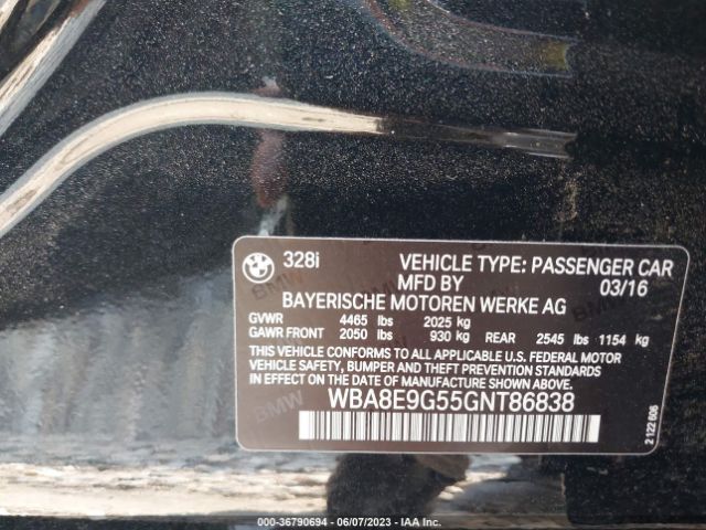 WBA8E9G55GNT86838 BMW 3 Series 328i