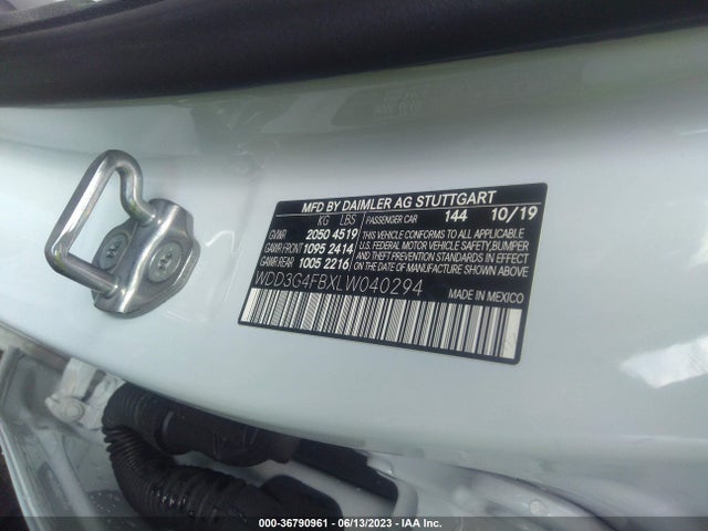 WDD3G4FBXLW040294 Mercedes-Benz A 220 4matic