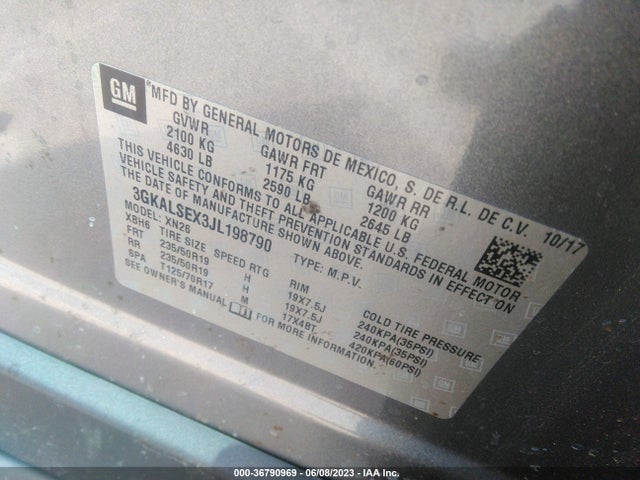 3GKALSEX3JL198790 GMC Terrain Denali