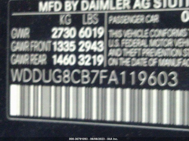 WDDUG8CB7FA119603 Mercedes-Benz S-class S 550