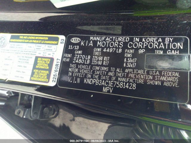 KNDPB3AC1E7581428 KIA Sportage Lx
