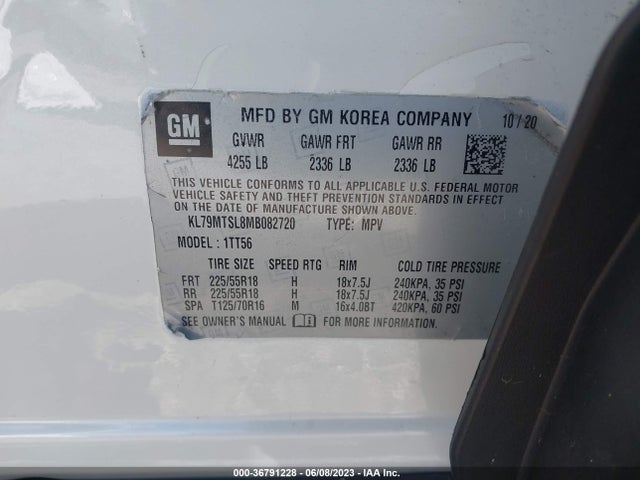 Chevrolet Trailblazer Rs 2021 KL79MTSL8MB082720 Image 9