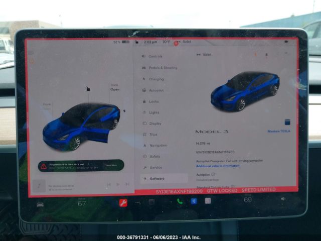 5YJ3E1EAXNF198200 Tesla MODEL 3